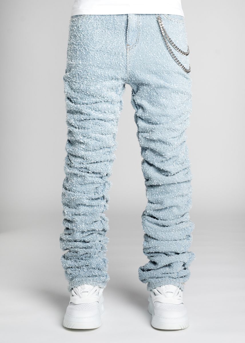 Guapi Sky Blue Super Stacked Denim Jeans – Viper Soles
