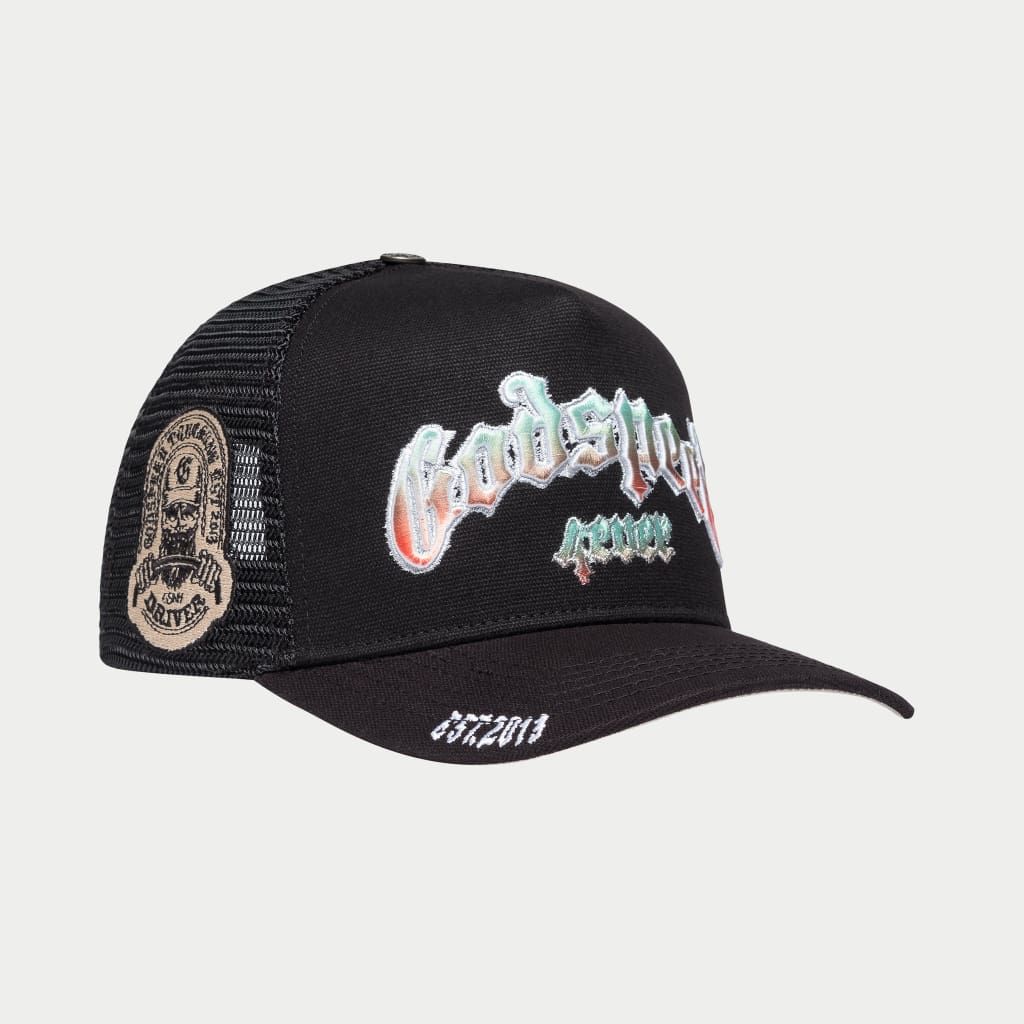 God Speed Forever Trucker Hat (Gradient Black)