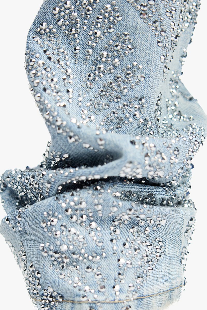 Guapi Aqua Blue Embellished Denim V2 Jeans