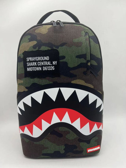 Spray Ground SHARK CENTRAL CAMO DLXS BACKPACK