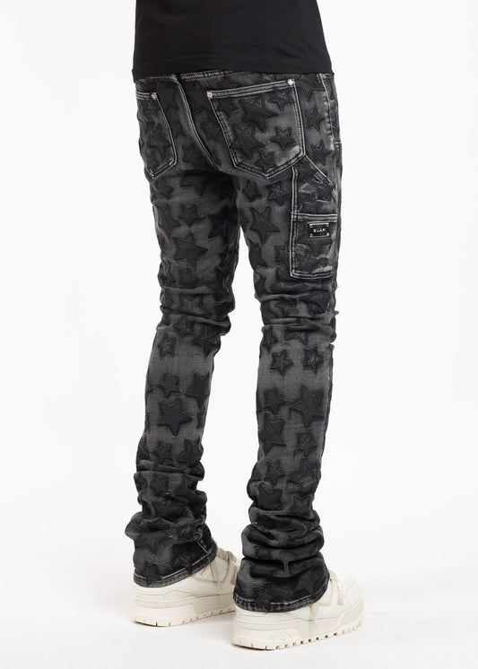 Guapi Obsidian Black Stars Denim Jeans