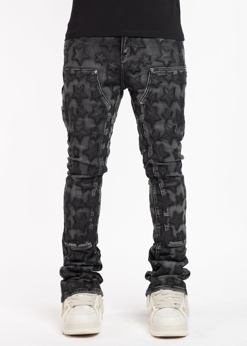 Guapi Obsidian Black Stars Denim Jeans