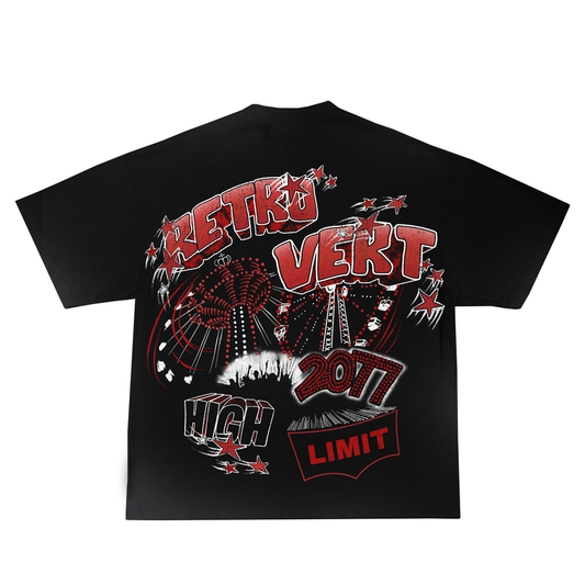 RetroVert Black FESTIVAL T-SHIRT