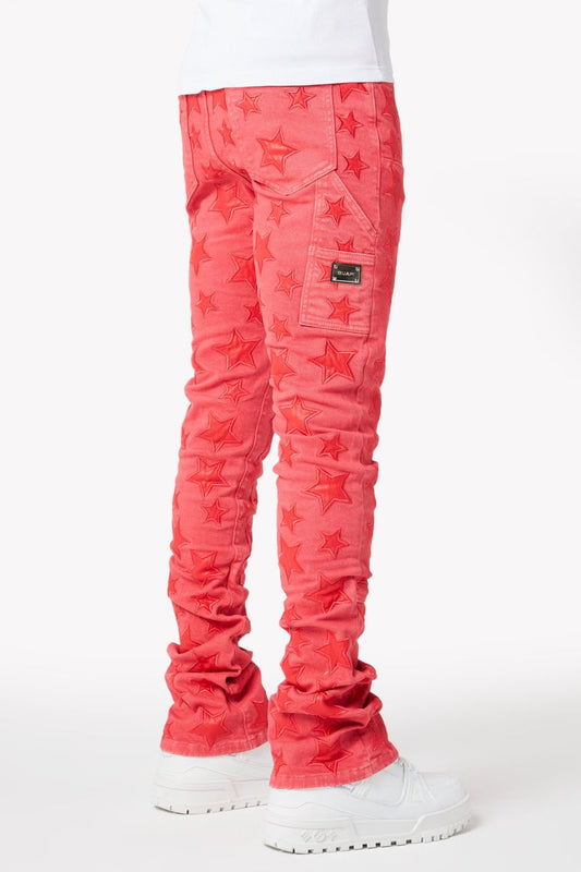Guapi Raspberry Red Stars Denim Jeans