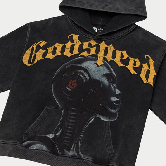 God Speed Alexa Hoodie (Black Wash)