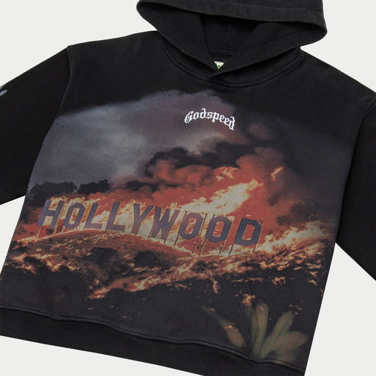 God Speed Hollywood Inferno Hoodie (Black Wash)