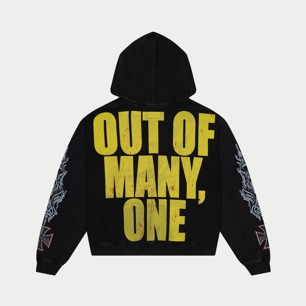 God Speed Long Lonely Road Hoodie (Black Wash)