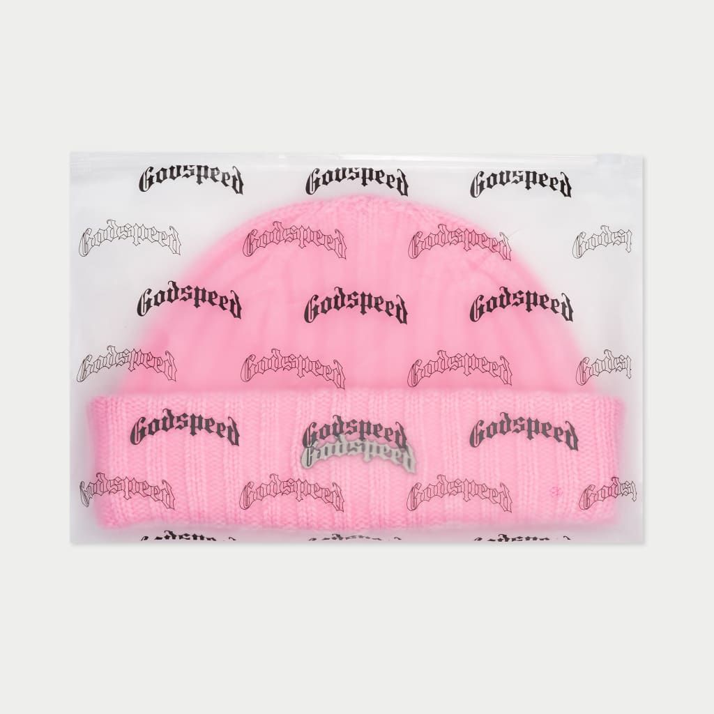 God Speed Og Logo Emblem Beanie Hat (Hyper Pink)