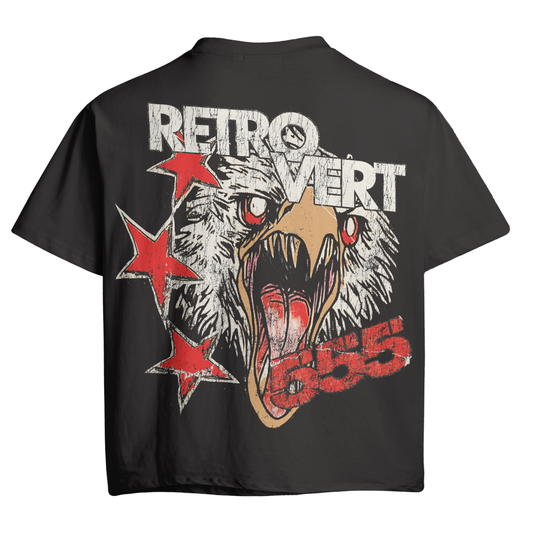 RetroVert RED FALCON SKULL T-SHIRT