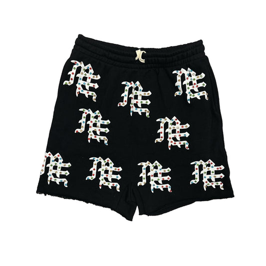 Mixed Emotion Black 'ME' Logo Shorts