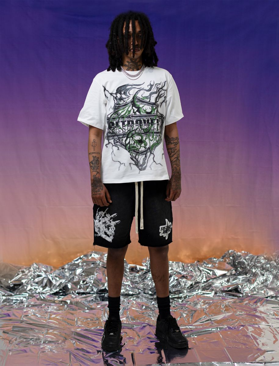 RetroVert GREEN SKULL T-SHIRT