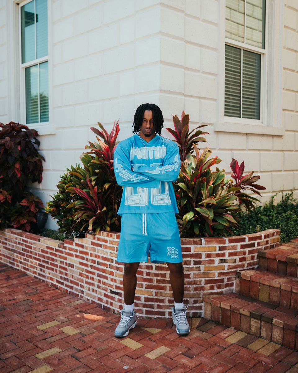 Mixed Emotion Blue 'Lightning' Shorts