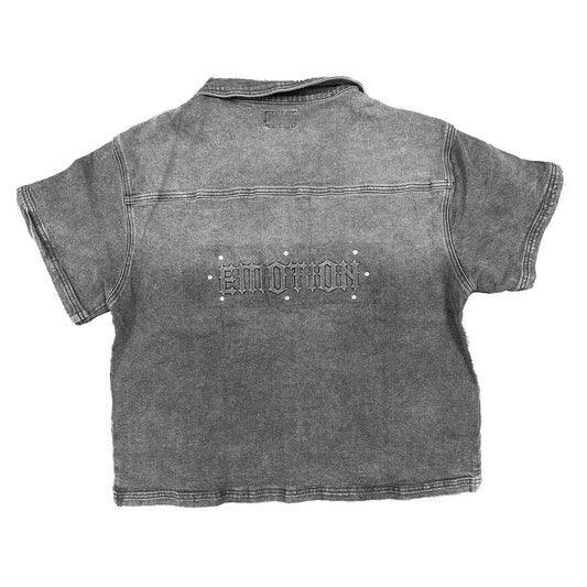 Mixed Emotion 'Paisley' Denim Black Shirt