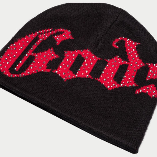 God Speed OG Logo Studded Beanie Hat (BOOM) 2 Red