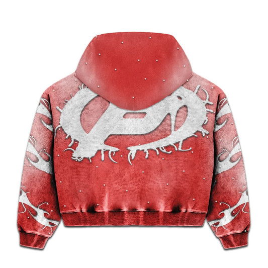 Prestige Flames Hoodie Red
