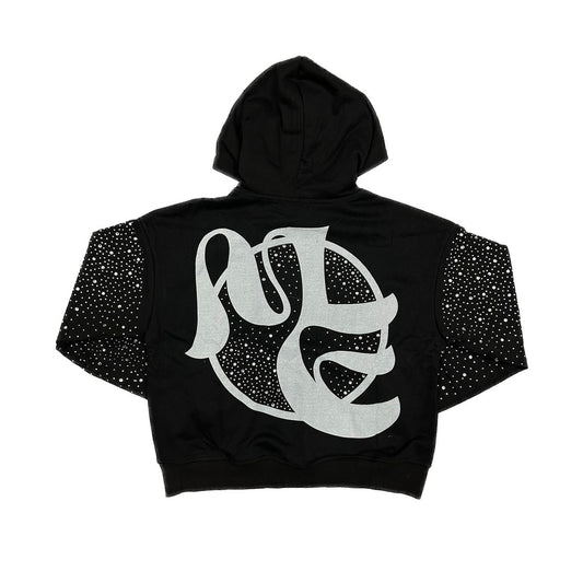 Mixed Emotion Fallen Angels Rhinestone Hoodie