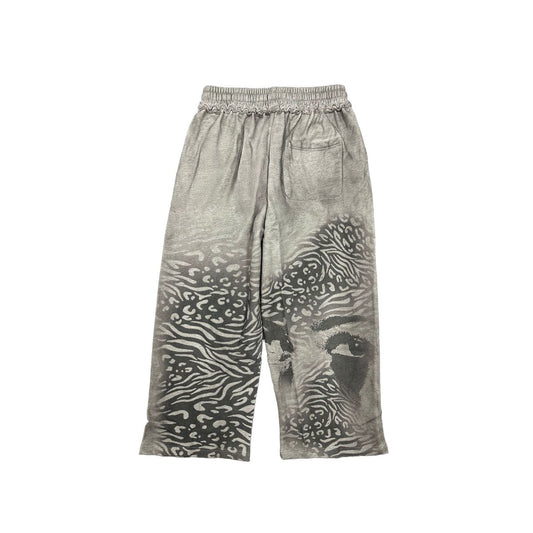 Mixed Emotion Grey 'Striped' Sweatpants