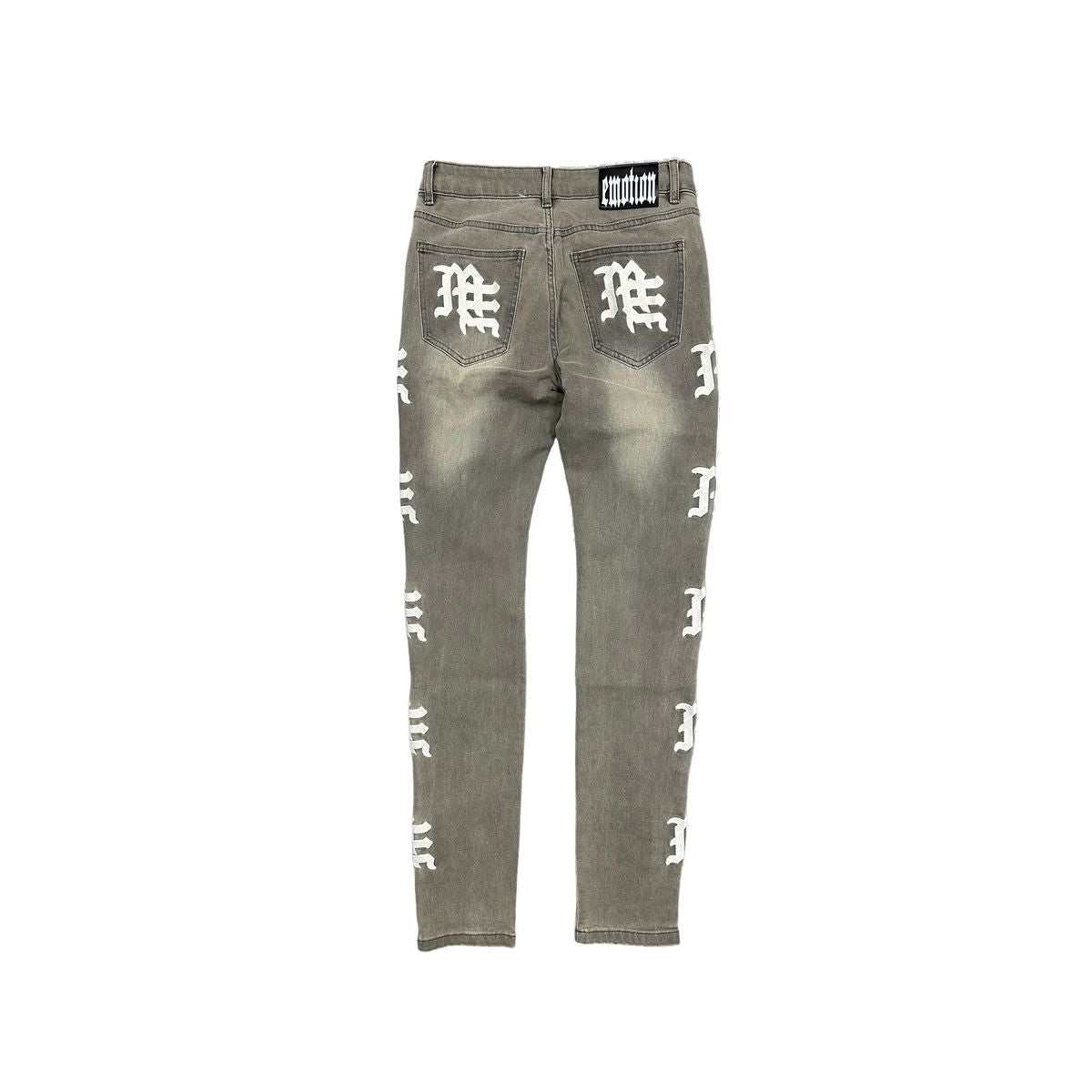 Mixed Emotion ‘Ash’ Grey Monogram Denim