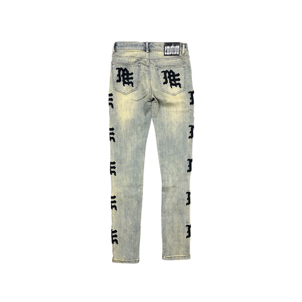 Mixed Emotion ‘Desert’ Monogram Denim Jeans