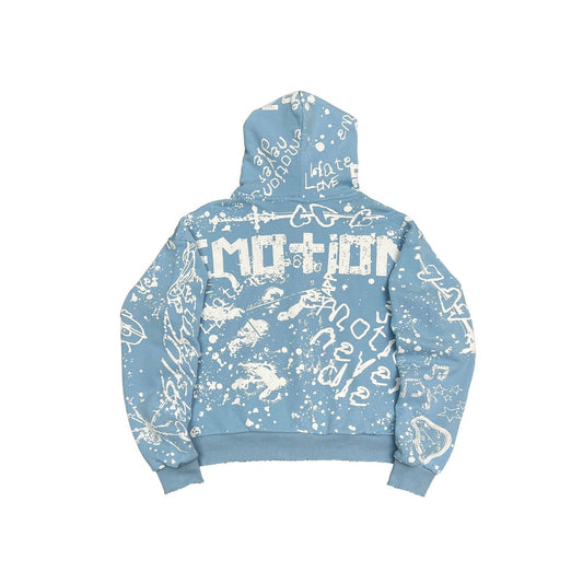 Mixed Emotion Blue 'Graffiti' Hoodie