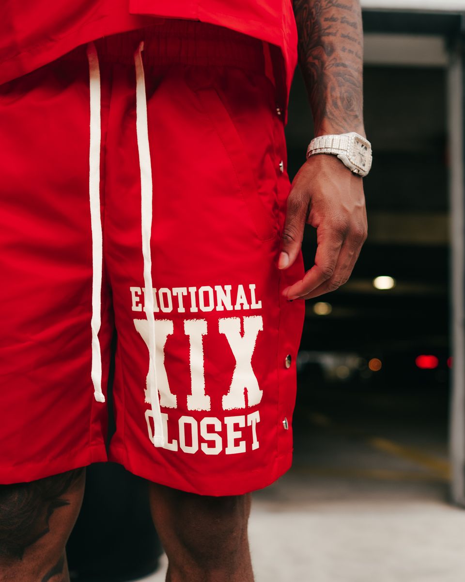 Mixed Emotion Red “Backyard” Nylon Shirt