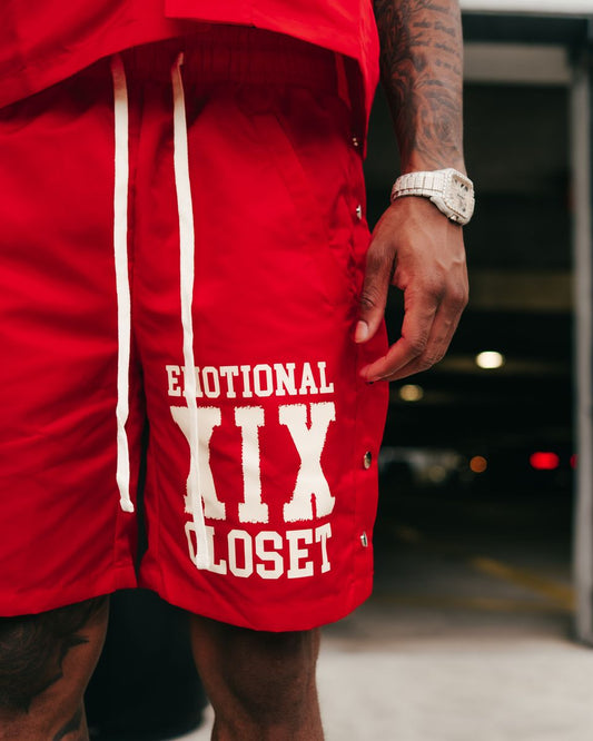 Mixed Emotion Red “Backyard” Nylon Shirt