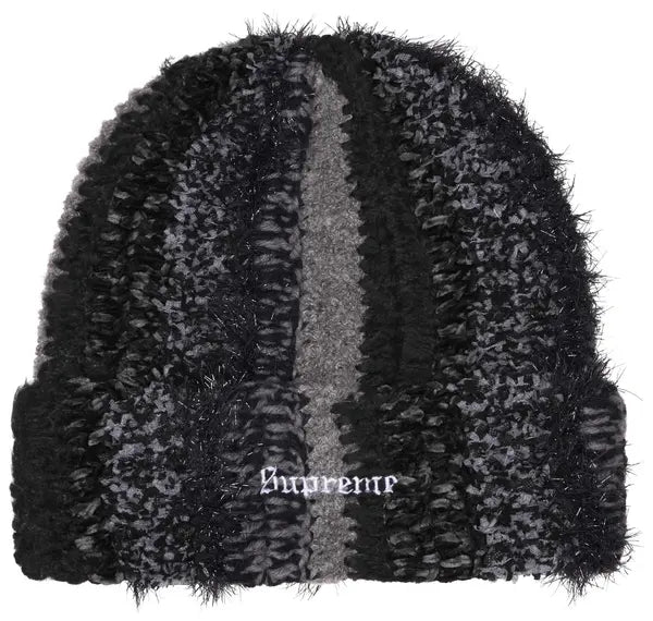 Supreme Tinsel Stripe Beanie 'Black'