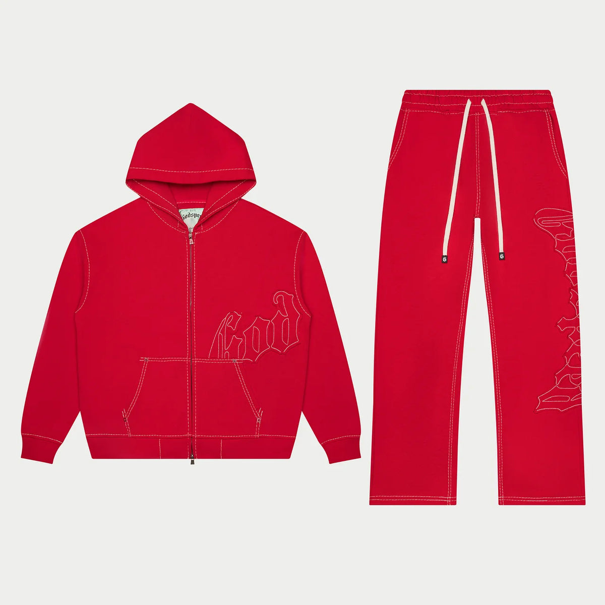 GODSPEED NYC OG Logo Sweatsuit Stitched (Red)