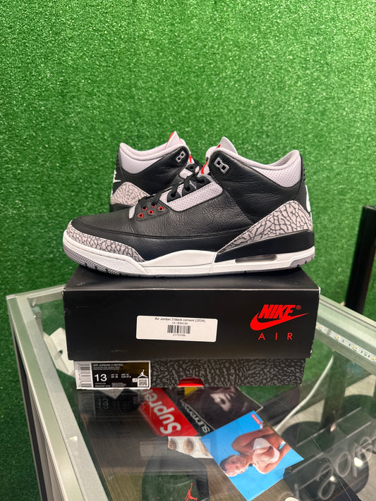 Air Jordan 3 black cement (USED)