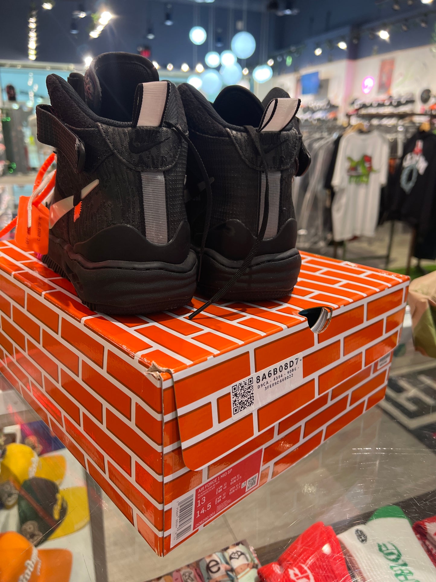 Nike Air Force mid off white black (Used)