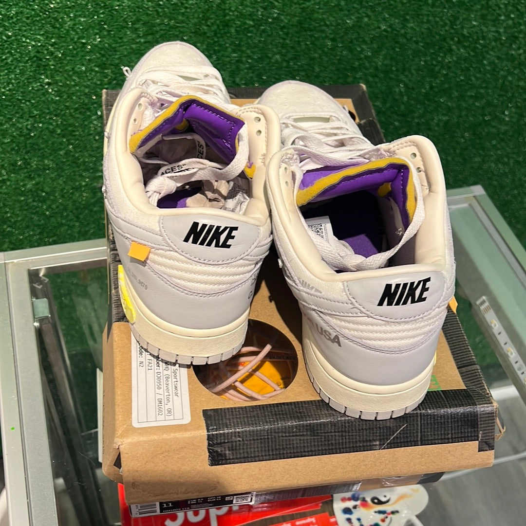 Nike dunk low off white lot 24 (USED)