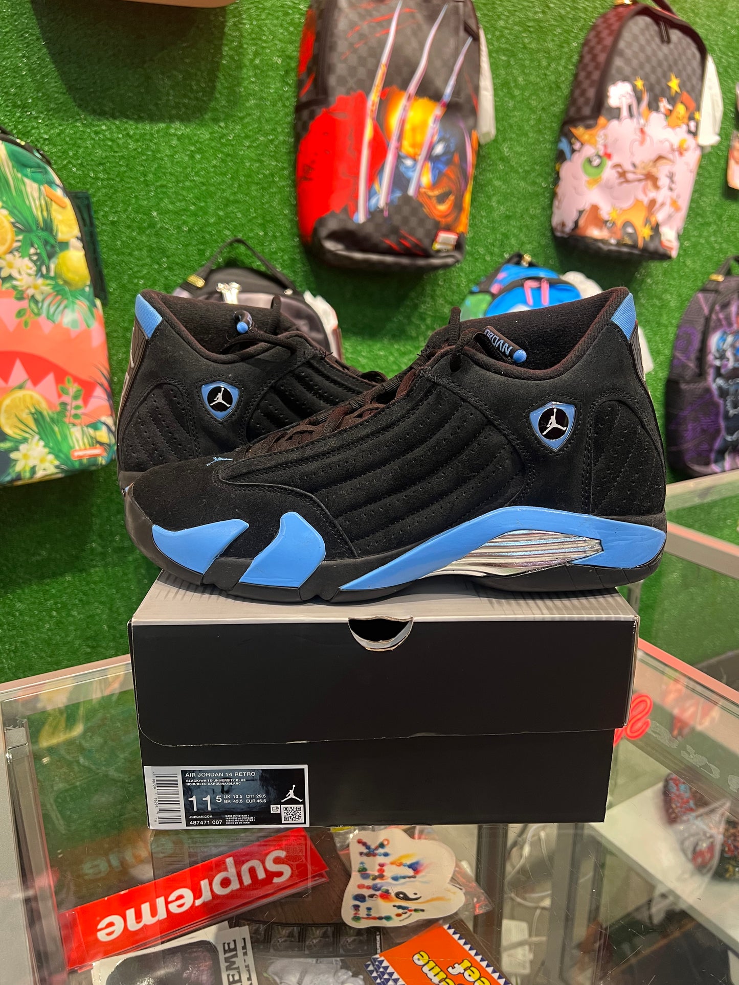 Jordan 14 Black University Blue (USED)