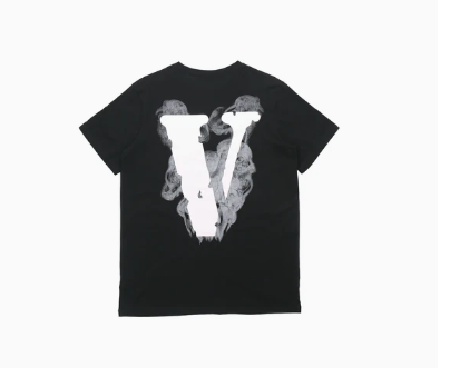 VLONE Smoke Demon Angel Pattern Alphabet Logo Short Sleeve Tee