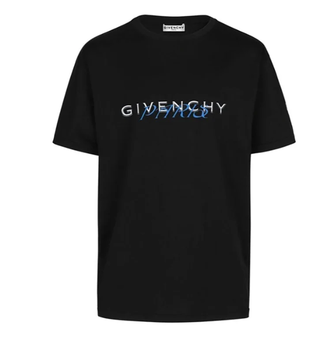 GIVENCHY PARIS AMORE TEE IN BLACK