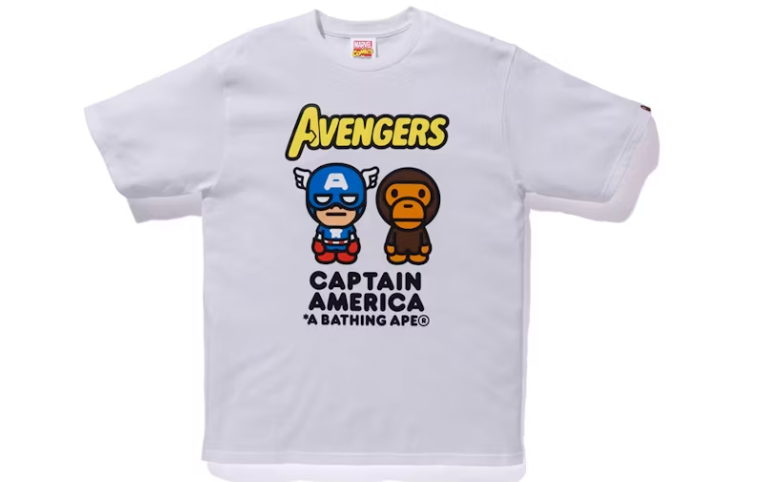 BAPE x Marvel Milo Captain America Tee White