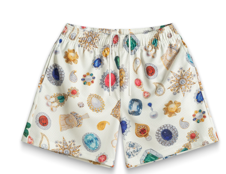 Bravest Studios White Jewel Shorts