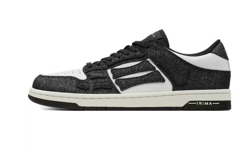 AMIRI Skel Top Low Shimmer Black White