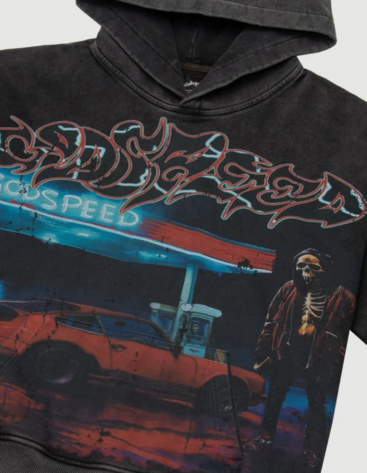 Godspeed Pitstop Hoodie Washed Grey