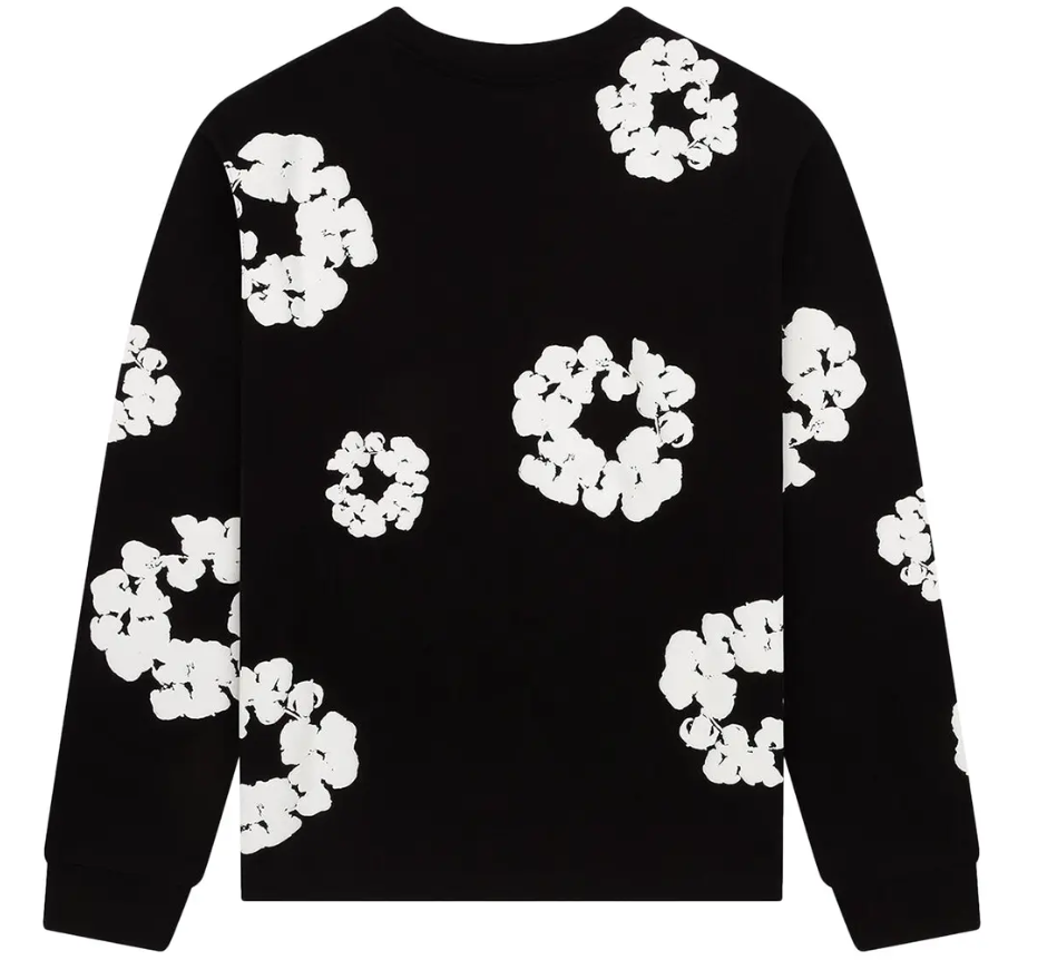 Denim Tears Long-Sleeve Wreath Tee 'Black'