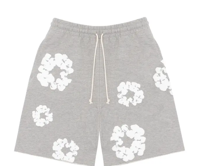 Denim Tears The Cotton Wreath Shorts 'Grey'
