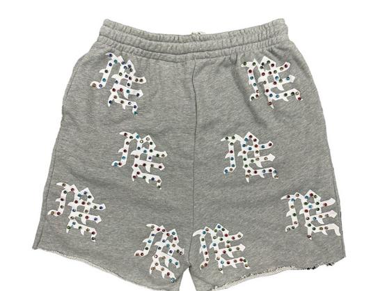 Mixed Emotion Grey Logo Shorts