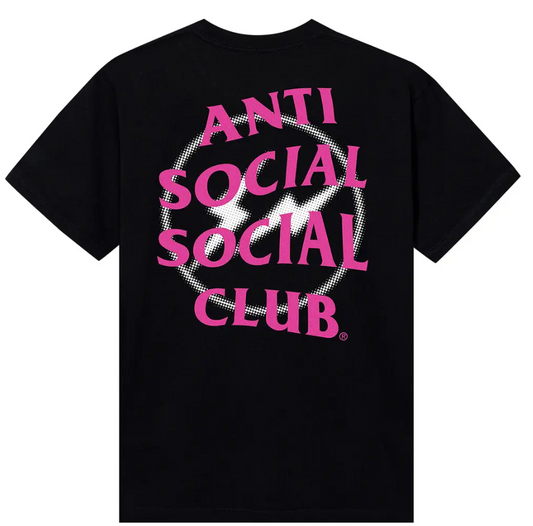 Anti Social Social Club x Fragment Design Half Tone Logo Tee 'Black/Pink'
