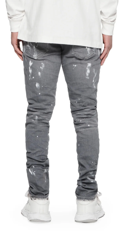 Purple Brand Jeans P001 Worn Grey Knee Slit