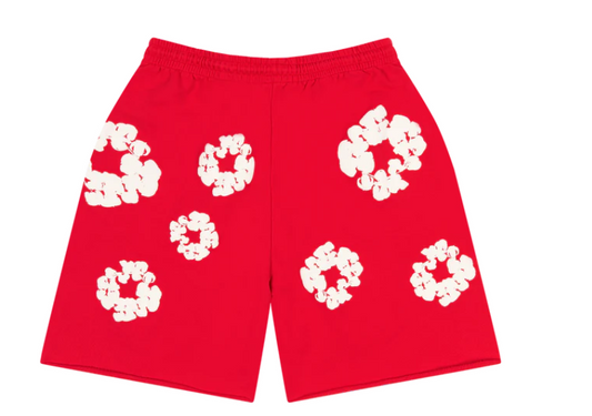 Denim Tears Cotton Wreath Sweatshorts Red