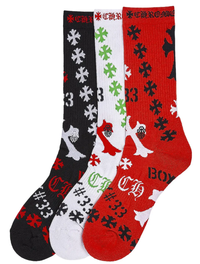 Chrome Hearts Stencil Logo Sock (1 Pack ) 'Multicolor'