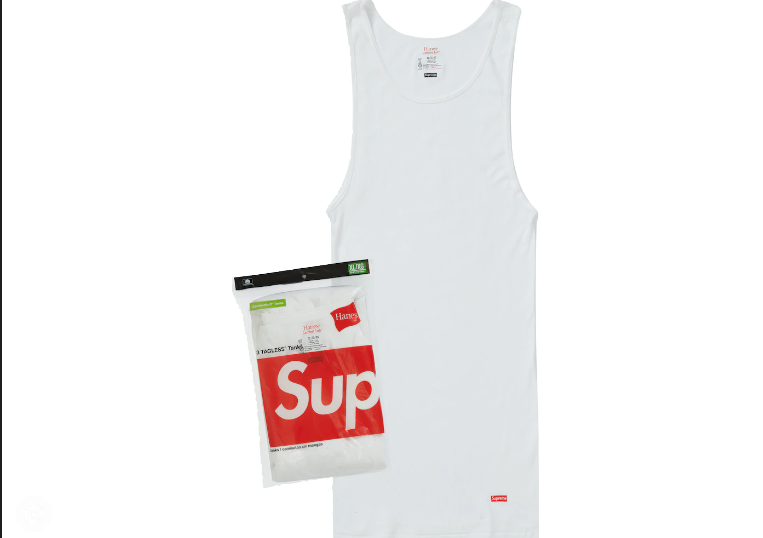 Supreme Hanes Tagless Tank Tops White (3 Pack)