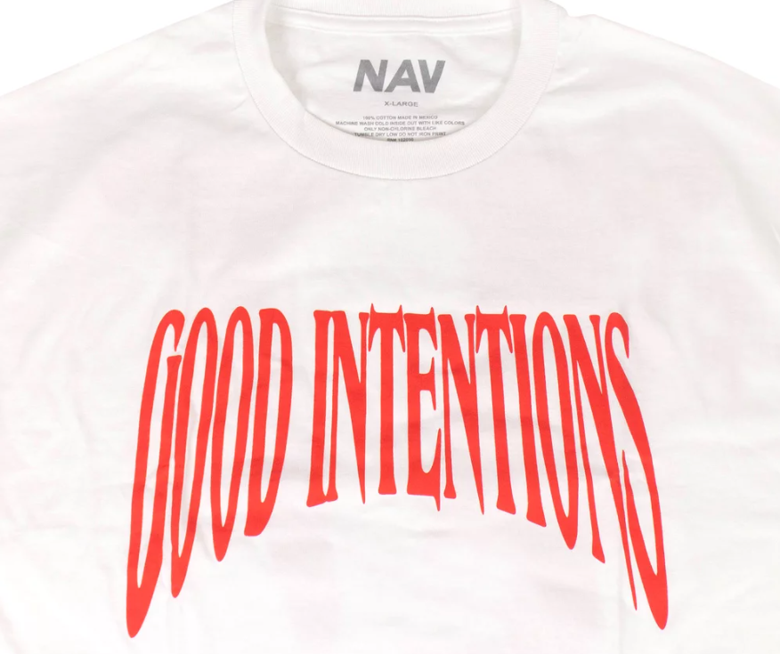 VLONE x Nav Good Intentions tee White