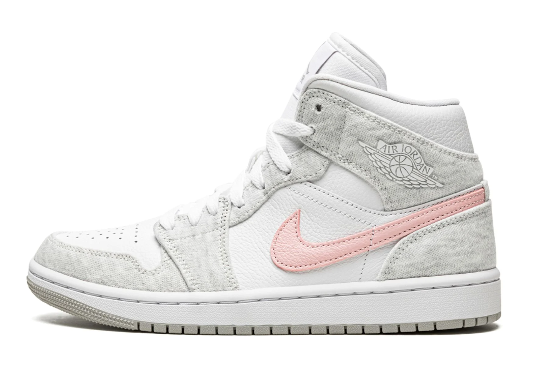 Air Jordan 1 Mid Heather Grey Pink