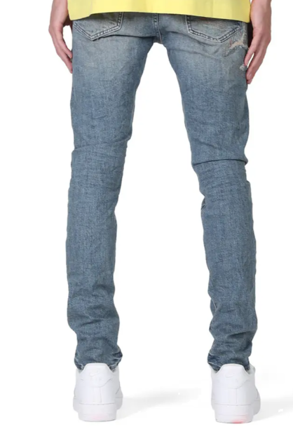 Purple Brand Low Rise Skinny Jeans (VINTAGE INDIGO MULTICOLOR)