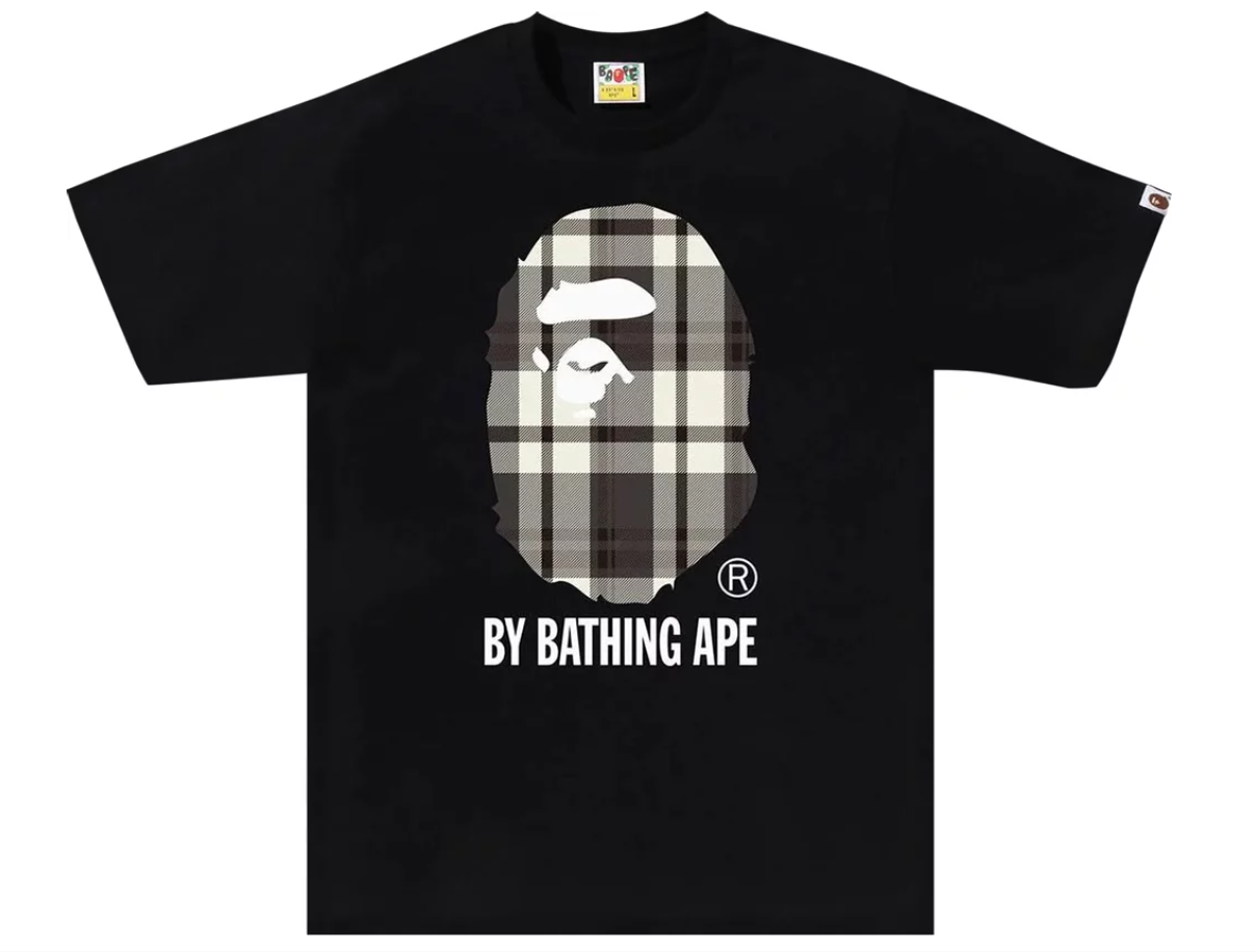 BAPE Check By Bathing Ape Tee 'Black Plaid'